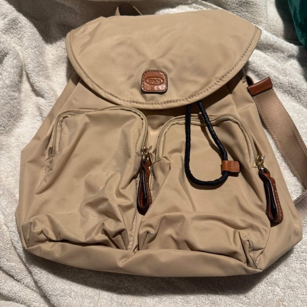 Bric’s  X-TRAVEL PICCOLO CITY BACKPACK ivory cream tan small 13 x 12